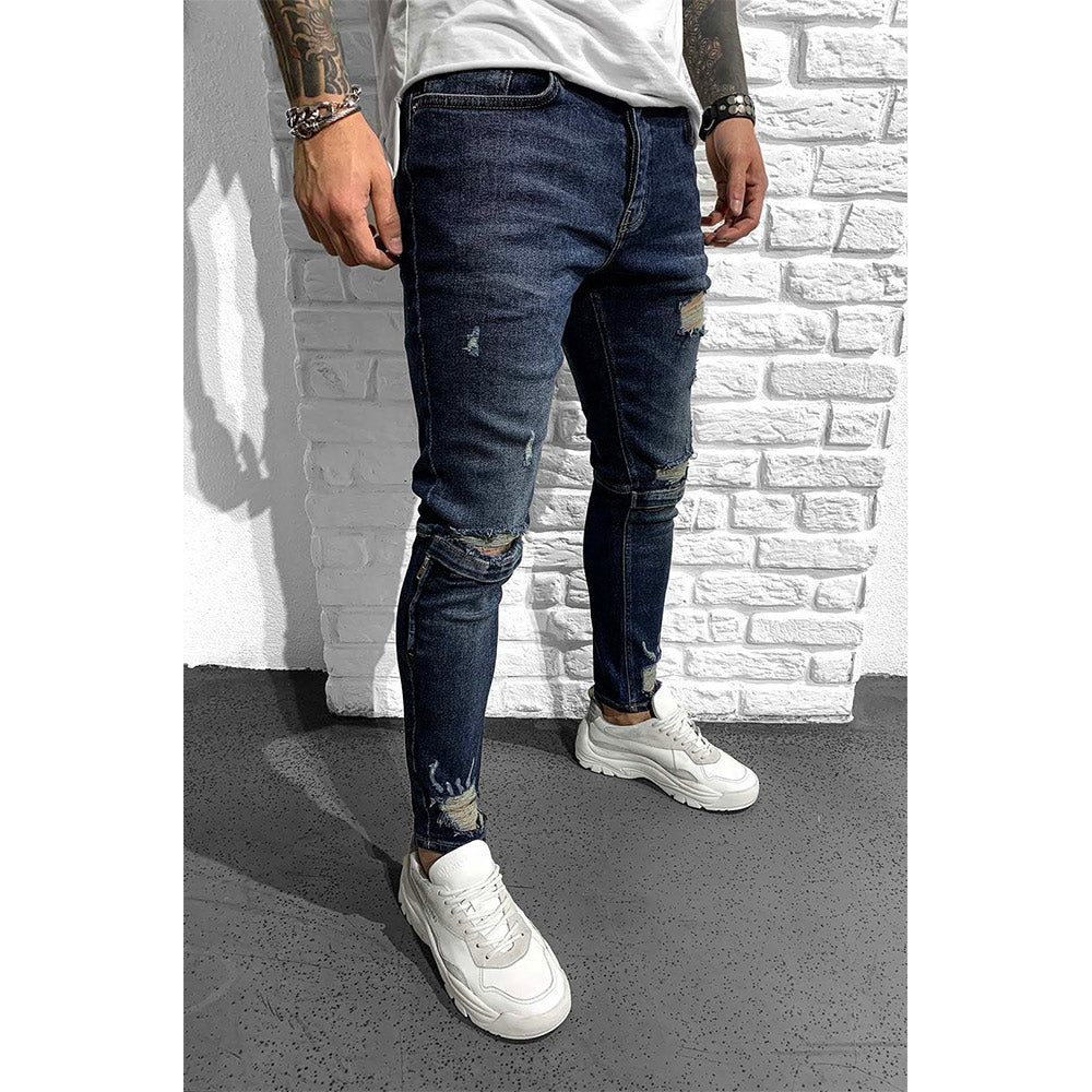 CLOUT COLLECTION ™ | 'Empire' Black Denim Jeans with Detachable Sling Straps